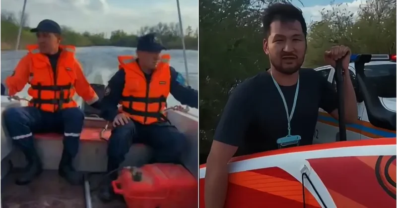 Двоих парней унесло ветром на Астанинском водохранилище
