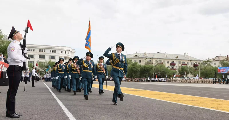 Байқоңырда Жеңіс парады өтті