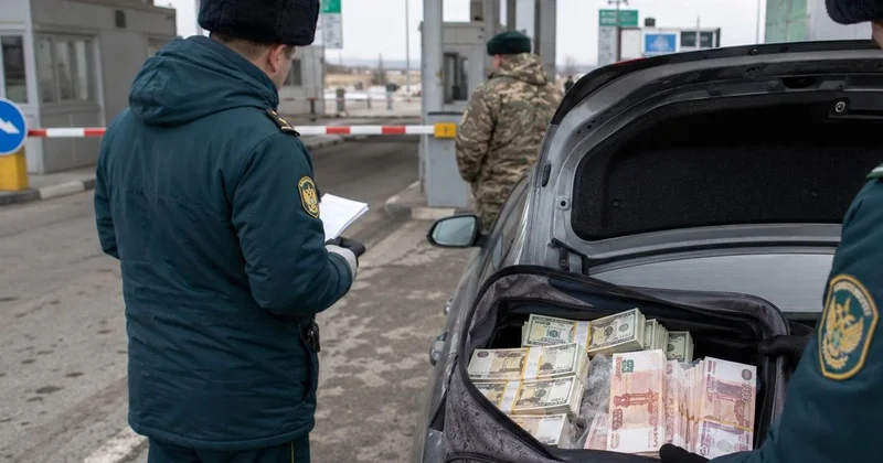 ​Атырау облысының шекарасында қазақстандық әйелден 300 мың долларға жуық ақша табылды