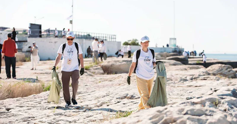 Caspian Clean Challenge объединил волонтеров восьми стран в Актау