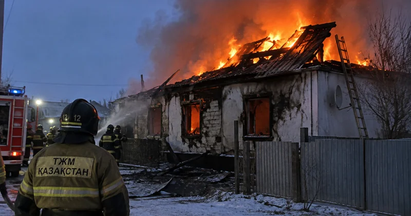 Ақтөбе облысында үй өртеніп, 31 жастағы әйел қаза тапты