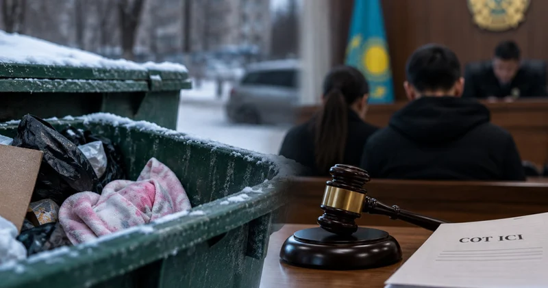 Семейде жаңа туған сәбиді қоқысқа тастаған ер адамға өмір бойы түрме жазасы сұралды