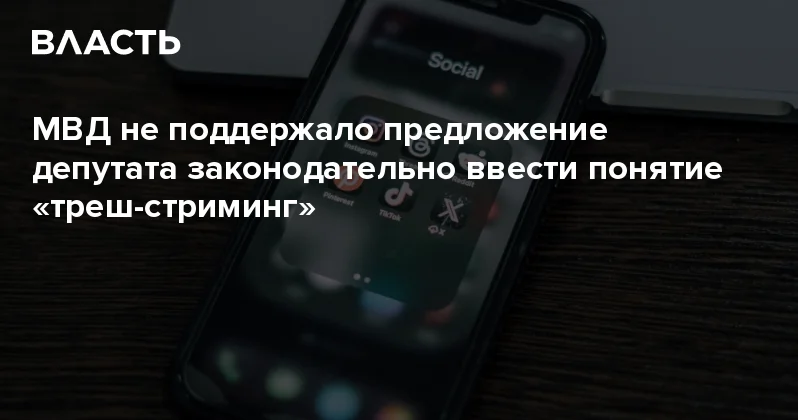 МВД не поддержало предложение депутата законодательно ввести понятие треш стриминг Аналитический интернет журнал Власть