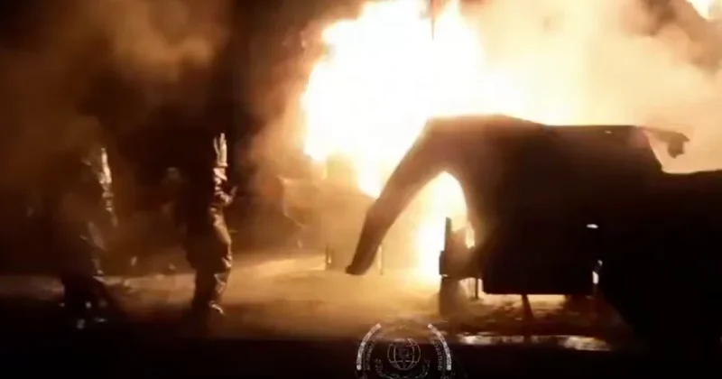 Резервуар с топливом вспыхнул в в Костанайской области