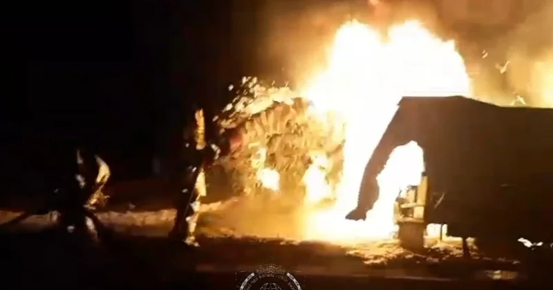 Қостанай облысында дизель отыны құйылған резервуар өртенді