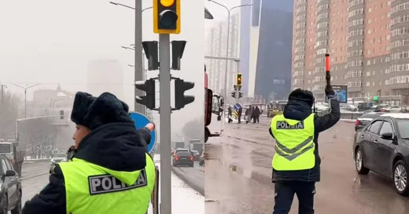 Полиция усилила меры безопасности в связи с непогодой в Астане