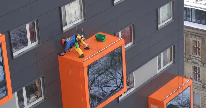 Альпинист сорвался с 9 го этажа в Астане (ВИДЕО)