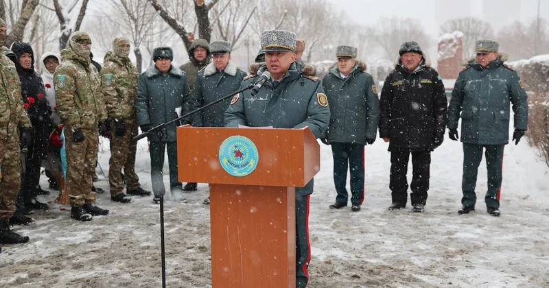 Елордада тәжік ауған шекарасында қаза тапқан жауынгерлер рухына тағзым етілді