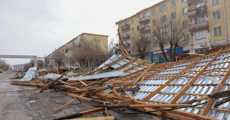 Жаңатастағы жойқын дауыл