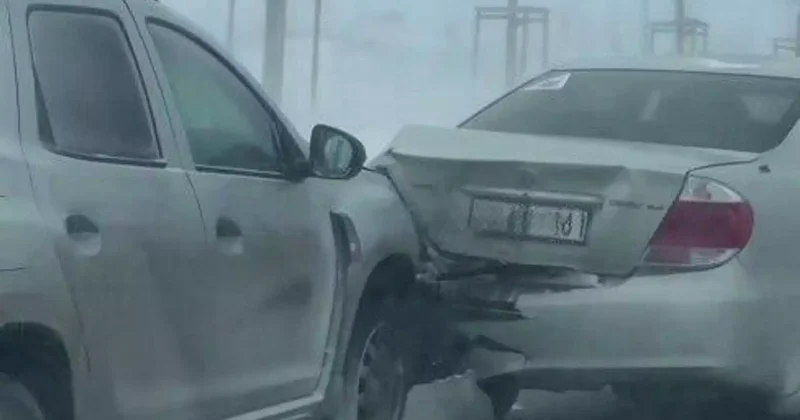 Астанада ауа райының қолайсыздығынан үш көлік соқтығысты