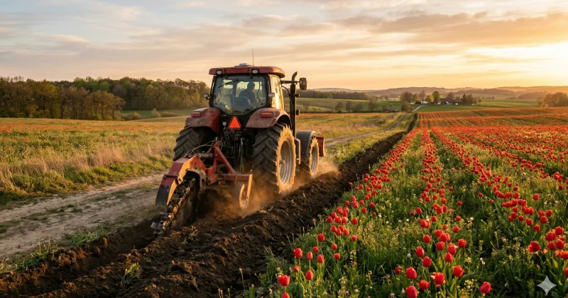 Түркістан облысында Қызыл кітапқа енген қызғалдақтар трактор табанында қалды