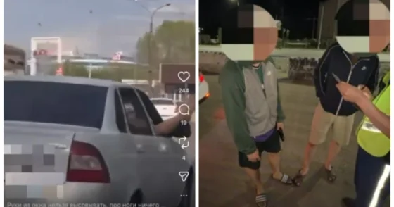 Штраф за ногу в окне: двух жителей Усть Каменогорска наказали за опасную езду