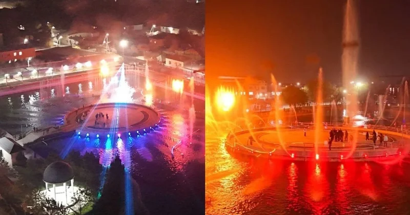 В Шымкенте состоялся запуск современного музыкально огненного фонтана
