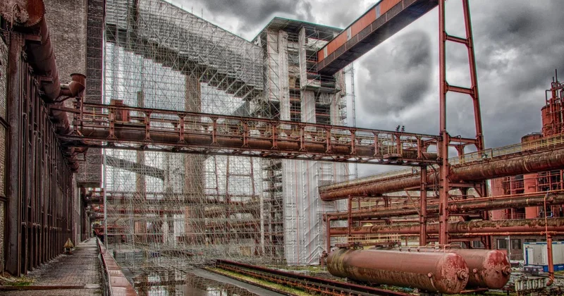 Дымовая труба обрушилась на заводе в Павлодарской области