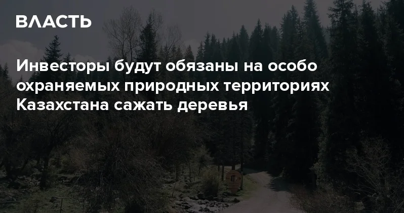 Инвесторы будут обязаны на особо охраняемых природных территориях Казахстана сажать деревья Аналитический интернет журнал Власть