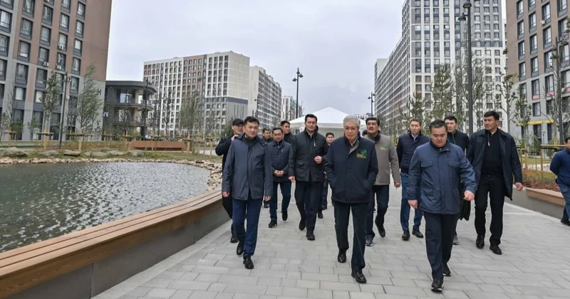 Президент Нұра ауданындағы Greenline бульварын аралап көрді