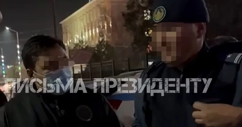 Полицейский хотел сбежать при задержании сотрудниками КНБ и УСБ