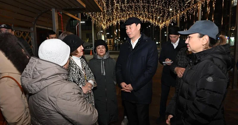 Әкім тұрғын үй кешендердегі сәулеттік жарықтандыру жобаларымен танысты