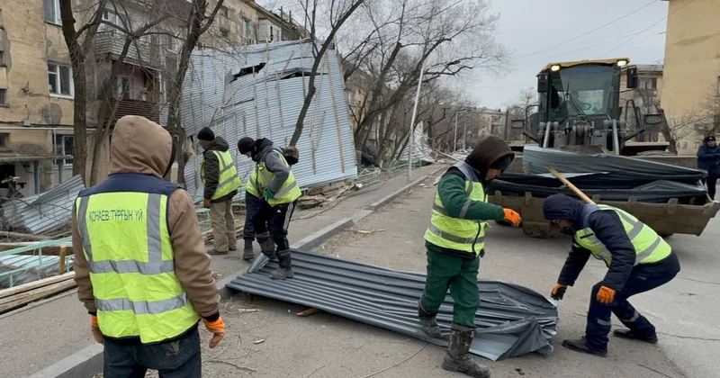 Ураган прошелся по Конаеву