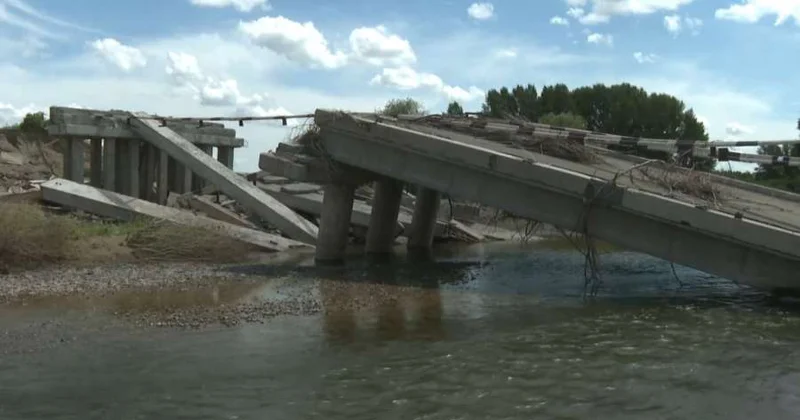 В области Абай восстановили разрушенный паводком мост