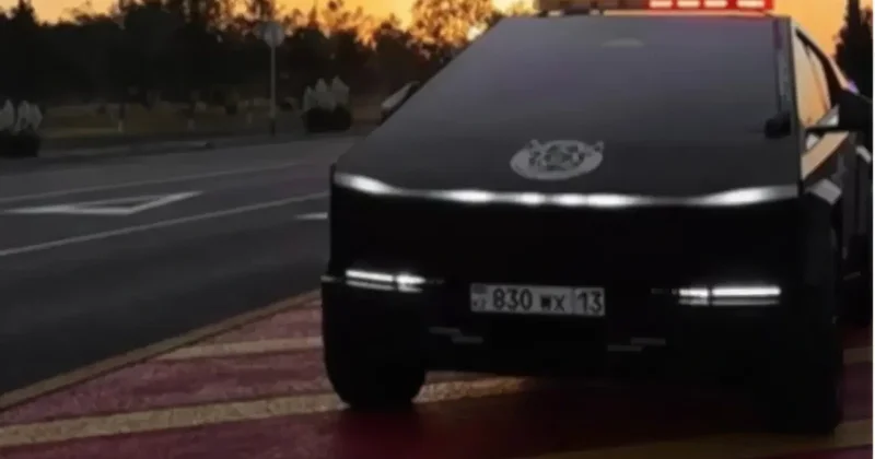 Служба госохраны впервые использовала электропикап Tesla Cybertruck на саммите в Туркестане