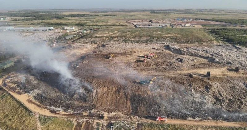 Пожар на мусорном полигоне в Астане, продолжавшийся два дня, потушили