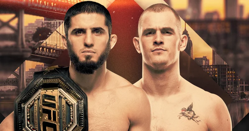 Ислам Махачев пен Иэн Гэрри UFC жекпе жегі алдында көз арбасты