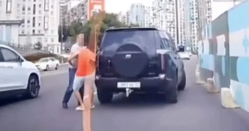 Қуып жетіп, соққыға жықты: резонанстық видеодағы жүргізуші Алматыда ұсталды