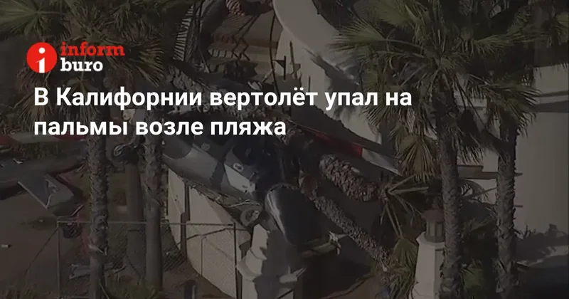 В Калифорнии вертолёт упал на пальмы возле пляжа