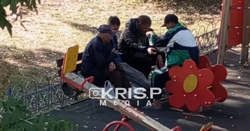 Брился и снимал одежду : мужчину наказали за поведение на детской площадке в Алматы (видео)