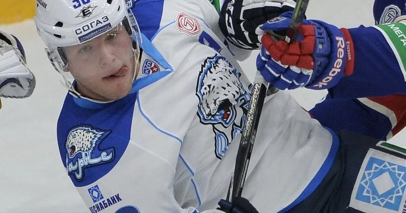 Шайба на олимпийском хоккейном торте