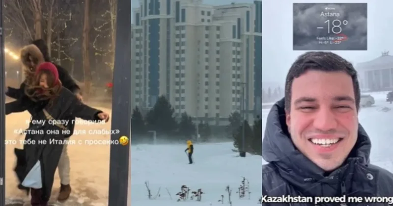 Метель в марте: иностранцы и жители снимают вирусные ролики о весне в Астане