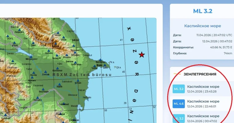 Магнитудасы 4,6 ға дейін: Каспий теңізінде жерасты дүмпулері жалғасуда