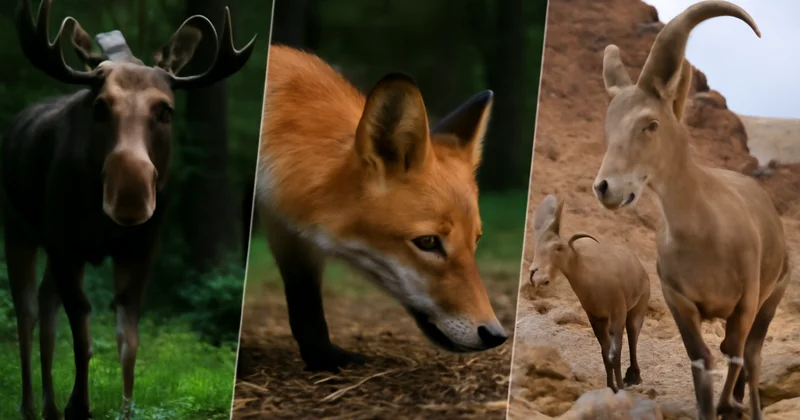 Лось, лиса и горные козлы в объективе фотоловушки