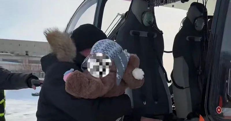 Ребенку с химическим ожогом потребовалась срочная транспортировка на вертолете в Акмолинской области (видео)