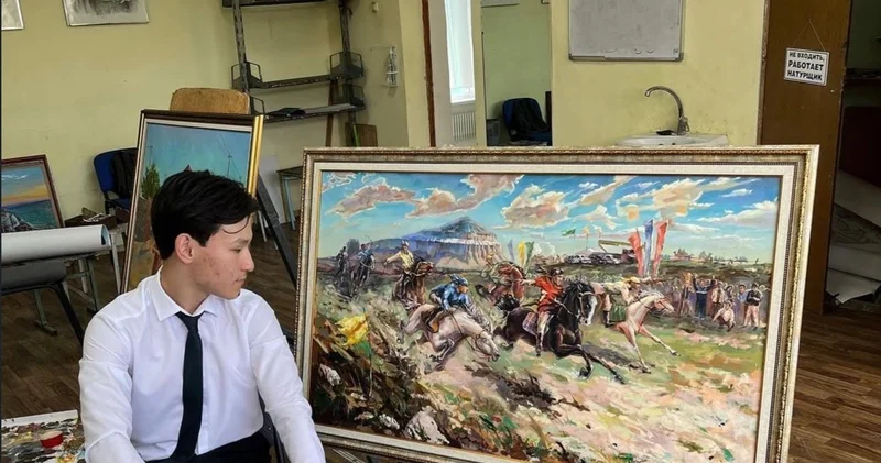 Суретшіге шабыт емес, әрекет керек жас суретшімен сұхбат