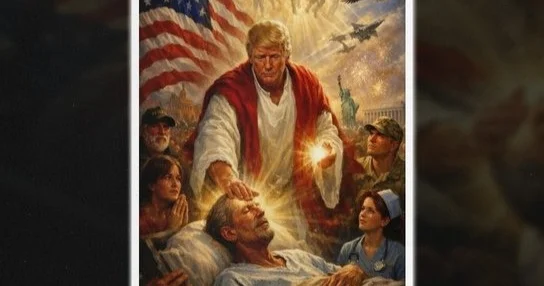 Трамп Иса пайғамбарға ұқсас кейпіндегі суретінің жариялануын түсіндірді