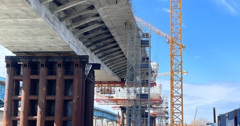 Павлодарда Ертіс арқылы өтетін жаңа көпірдің аралықтарын қыркүйек айында түйістіру жоспарланып отыр