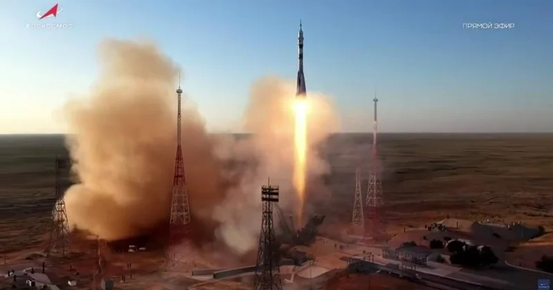 Байқоңырдан Союз МС 29 ұшырылды: Экипаж сегіз ай ғарышта болады