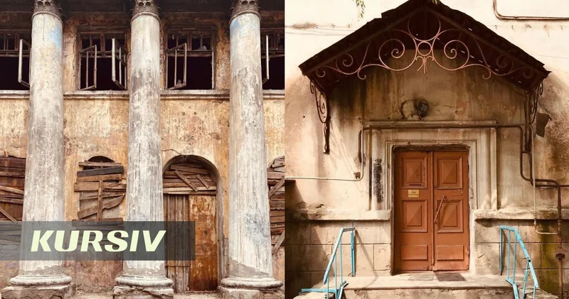 Алматы, которого нет, показал через старые двери фотограф