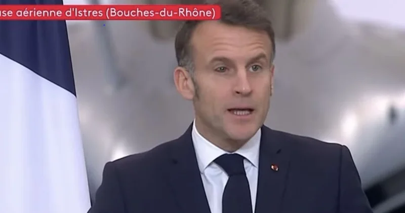 Макрон вышел на публику с залитым кровью глазом