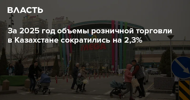 ​За 2025 год объемы розничной торговли в Казахстане сократились на 2,3% Аналитический интернет журнал Власть