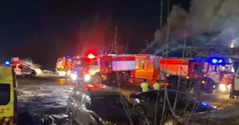 Мощный пожар тушат в Семее