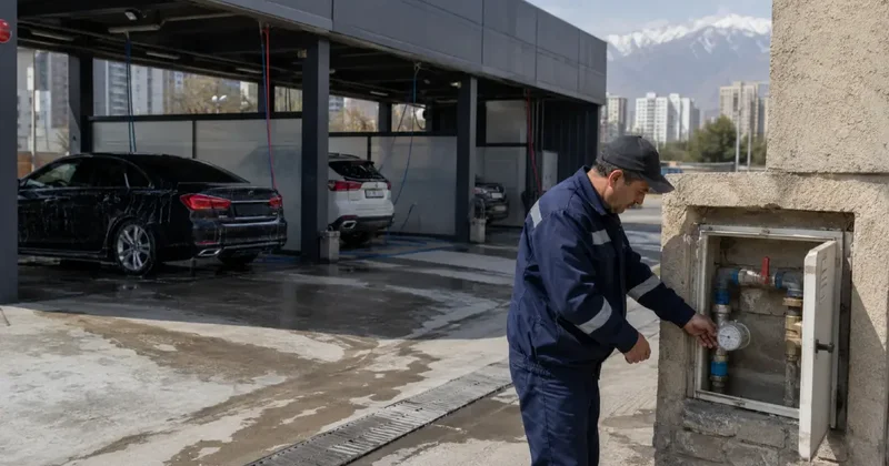 146 автомоек в Алматы отключили от водоснабжения за нарушения
