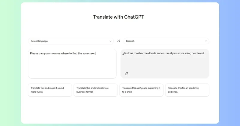 ChatGPT негізінде онлайн аудармашы іске қосылды