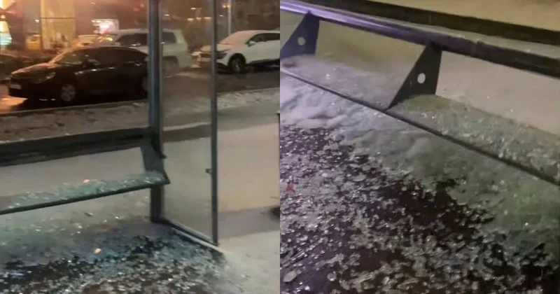 Полиция ищет алматинца, разбившего остановку в центре города