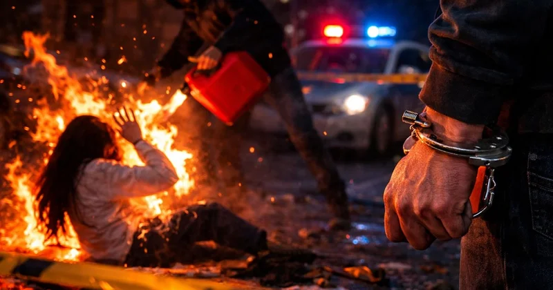 ​Саяжайдағы даудан кейін еркек әйелге бензин құйып, от жағып жіберген