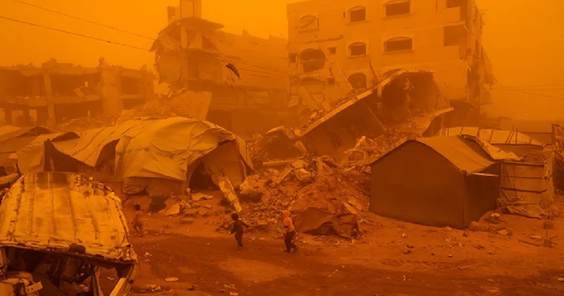 Газа секторында құмды дауыл соқты