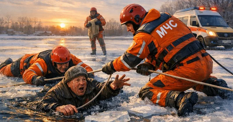 ​Атырау облысында мұз ойылып, ер адам суға түсіп кетті