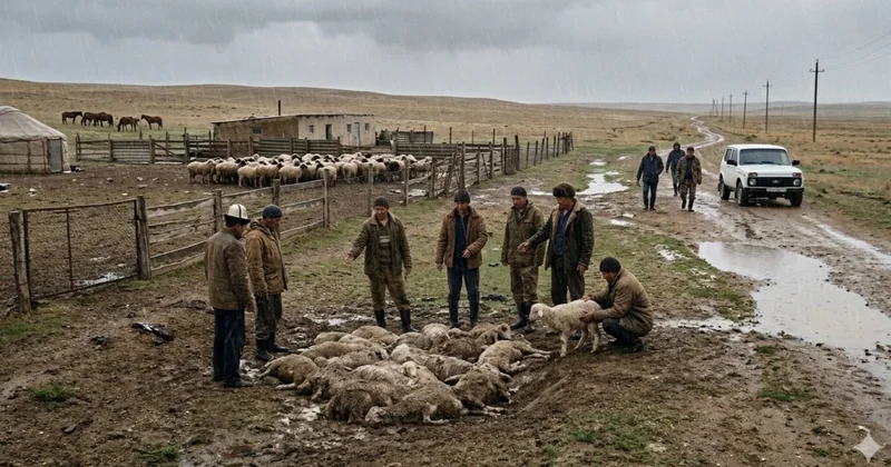 Өтемақы төленбейді . Атырау облысында жауын шашыннан кейін мыңнан аса мал қырылды
